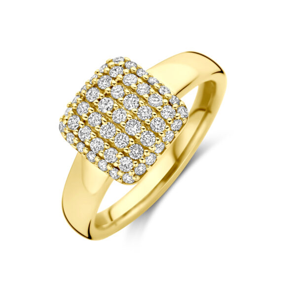 ring lab grown diamant 0.50ct h si 14K geelgoud