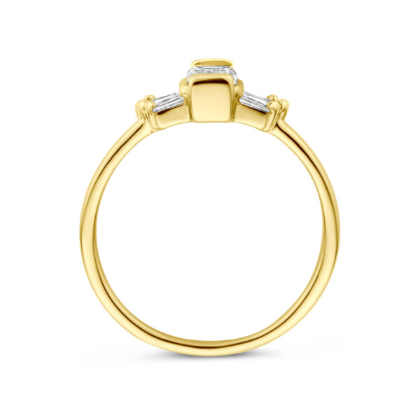 ring lab grown diamant 0.64ct h si 14K geelgoud - Afbeelding 3