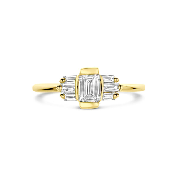 ring lab grown diamant 0.64ct h si 14K geelgoud - Afbeelding 4