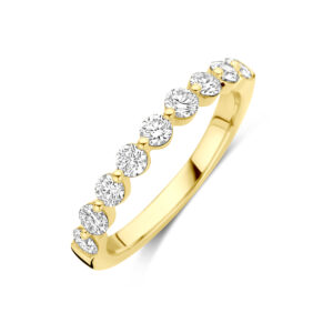 ring lab grown diamant 0.75ct h si 14K geelgoud