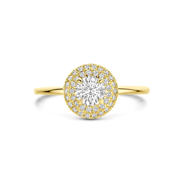 ring lab grown diamant 0.97ct h si 14K geelgoud - Afbeelding 4