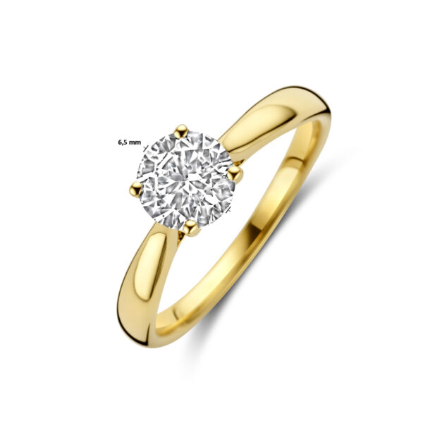 ring lab grown diamant 1.00ct h si 14K geelgoud - Afbeelding 5