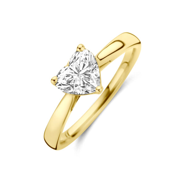 ring lab grown diamant 1.00ct h si 14K geelgoud