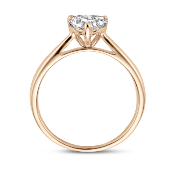 ring lab grown diamant 1.00ct h si 14K roségoud - Afbeelding 3