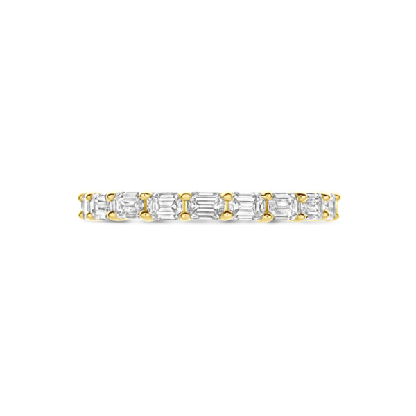 ring lab grown diamant 1.90ct h si 14K geelgoud - Afbeelding 4