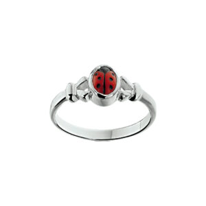 ring lieveheersbeestje zilver gerhodineerd