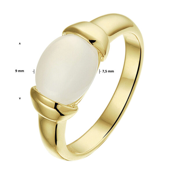 ring maansteen 14K geelgoud - Afbeelding 2
