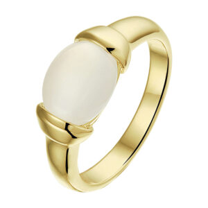 ring maansteen 14K geelgoud