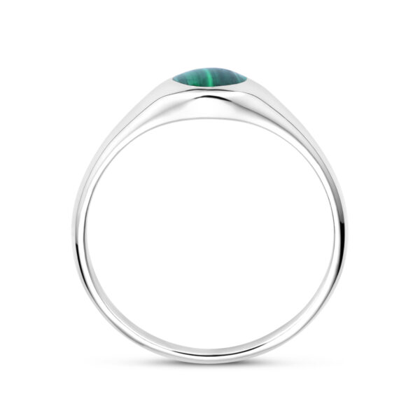 ring malachiet zilver gerhodineerd - Afbeelding 3