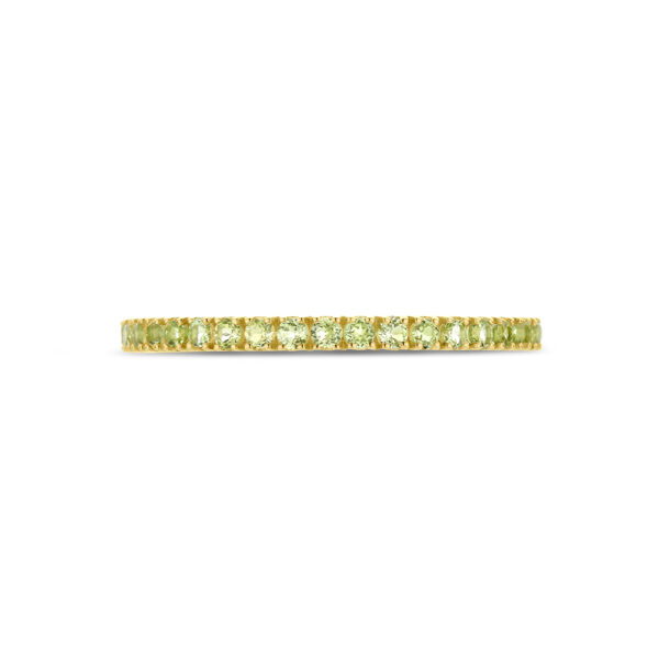ring met geboortesteen peridoot augustus 14K geelgoud - Afbeelding 4