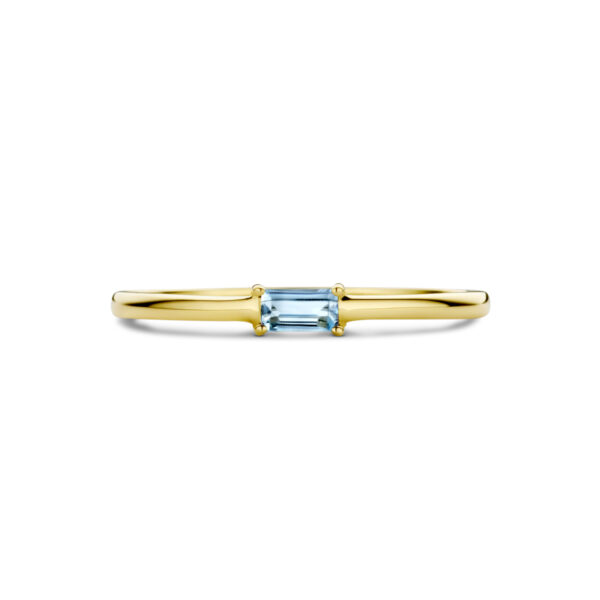 ring met geboortesteen topaas december 14K geelgoud - Afbeelding 4