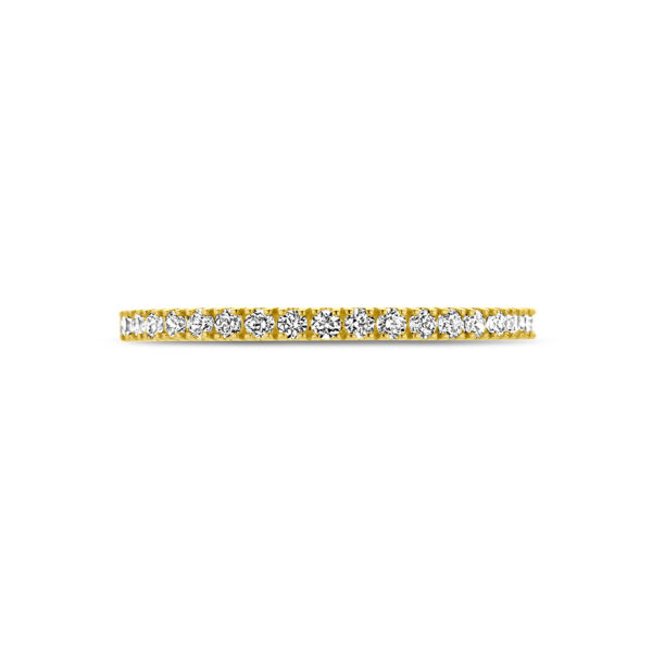 ring met geboortesteen zirkonia april 14K geelgoud - Afbeelding 4