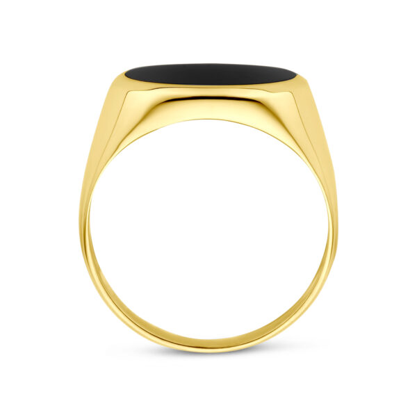 ring onyx 14K geelgoud - Afbeelding 3