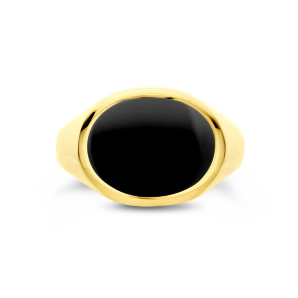 ring onyx 14K geelgoud - Afbeelding 4