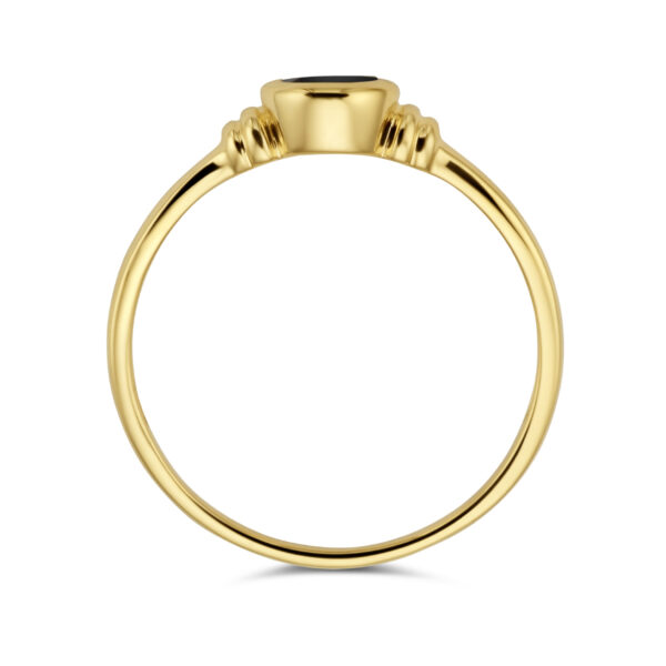 ring onyx 14K geelgoud - Afbeelding 4