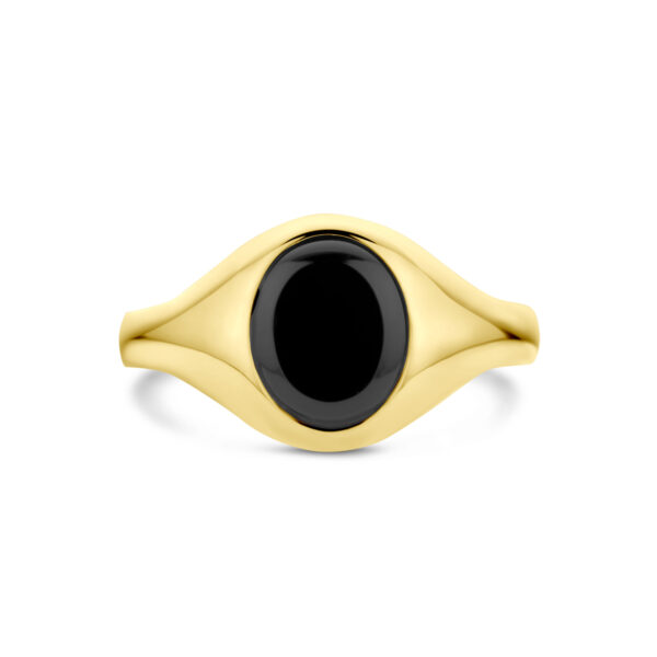 ring onyx 14K geelgoud - Afbeelding 4
