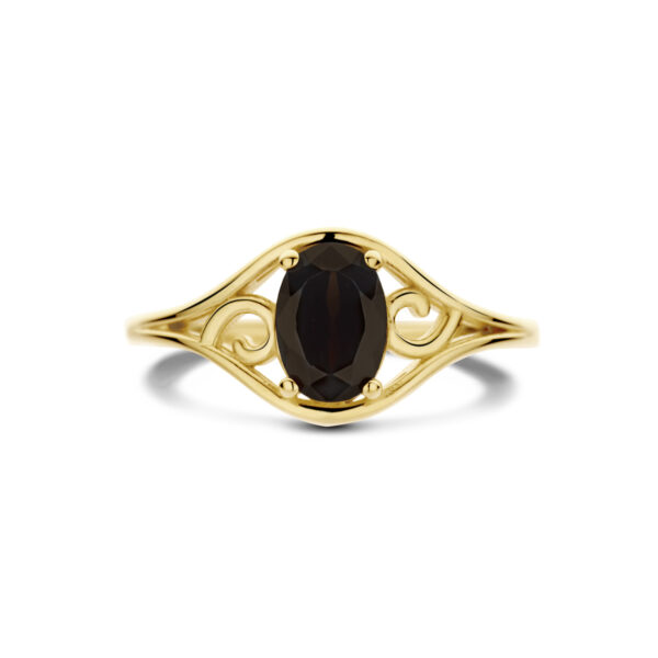 ring onyx 14K geelgoud - Afbeelding 4