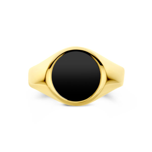 ring onyx 14K geelgoud - Afbeelding 4