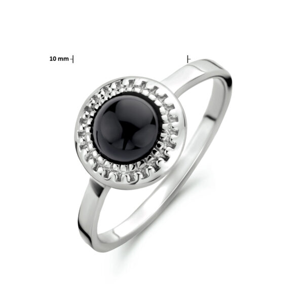 ring onyx zilver gerhodineerd - Afbeelding 4