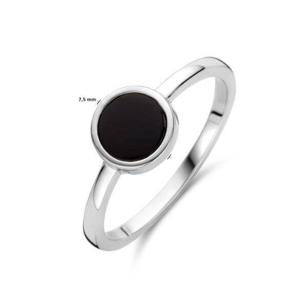 ring onyx zilver gerhodineerd - Afbeelding 4