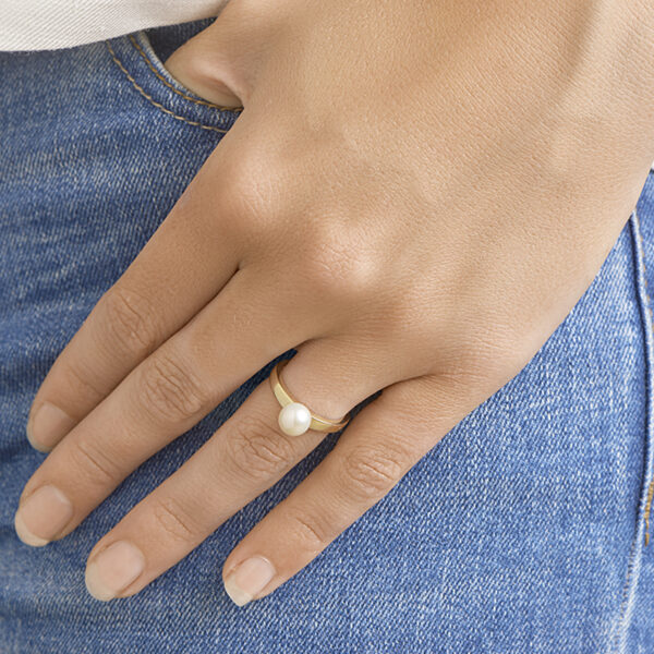 ring parel 14K geelgoud - Afbeelding 2