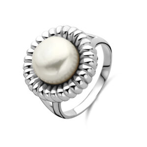 ring parel zilver gerhodineerd