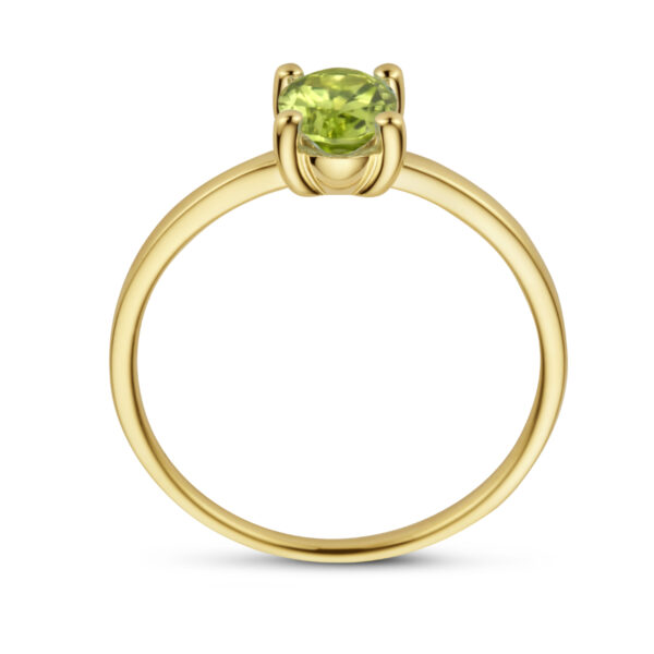 ring peridot 14K geelgoud - Afbeelding 3