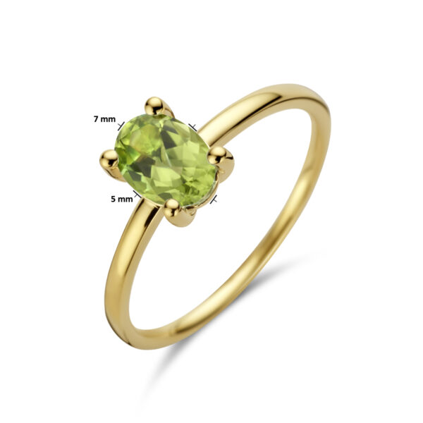 ring peridot 14K geelgoud - Afbeelding 5