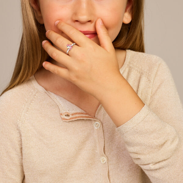 ring poes zilver gerhodineerd - Afbeelding 2