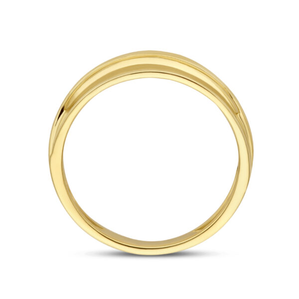 ring poli/mat 14K geelgoud - Afbeelding 4
