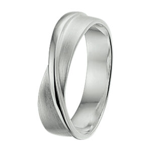 ring poli/mat zilver gerhodineerd