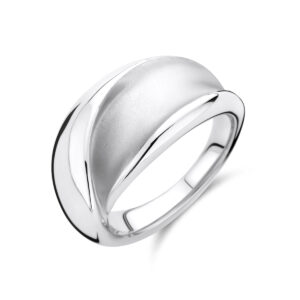 ring poli/mat zilver gerhodineerd