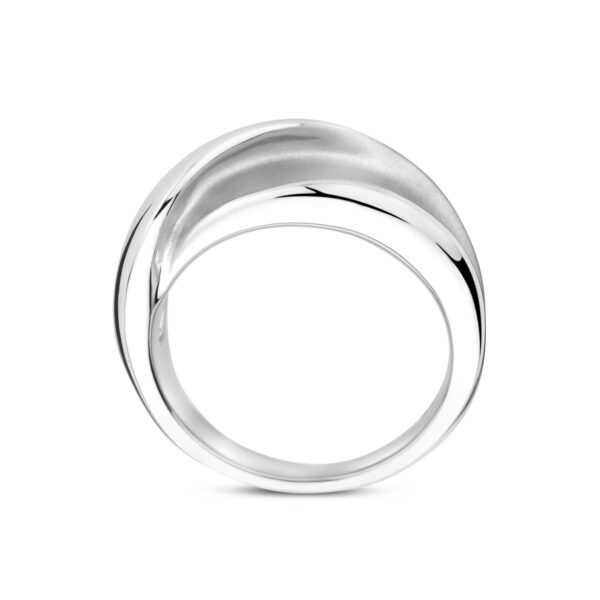 ring poli/mat zilver gerhodineerd - Afbeelding 3