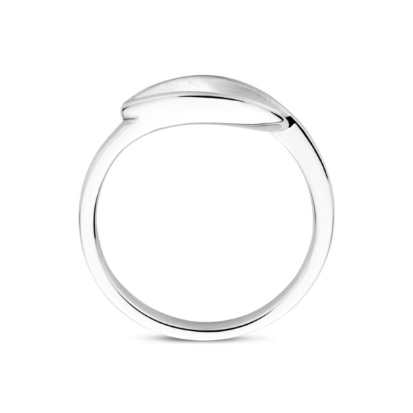ring poli/mat zilver gerhodineerd - Afbeelding 3