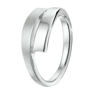 ring poli/mat zilver gerhodineerd