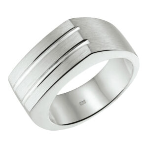 ring poli/mat zilver wit