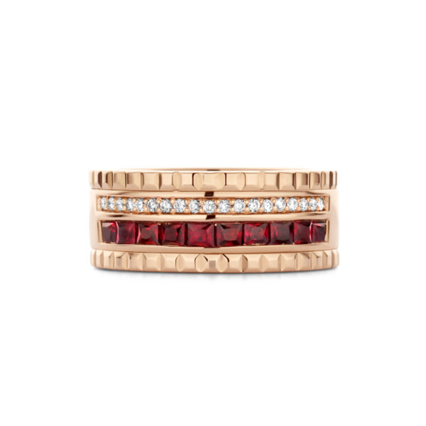 ring robijn 0.85ct en diamant 0.12ct g vsi 14K roségoud - Afbeelding 4