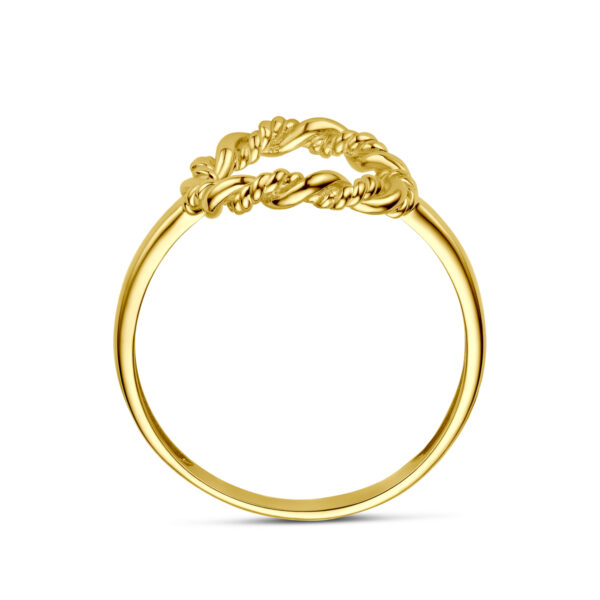 ring rondje gedraaid 14K geelgoud - Afbeelding 3