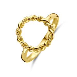 ring rondje gedraaid 14K geelgoud