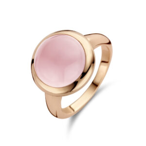 ring rozenkwarts 14K roségoud