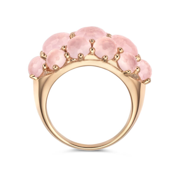 ring rozenkwarts stenen 14K roségoud - Afbeelding 4