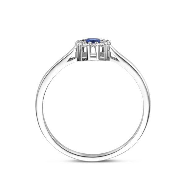 ring saffier zirkonia zilver gerhodineerd - Afbeelding 3