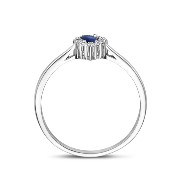 ring saffier zirkonia zilver gerhodineerd - Afbeelding 3