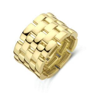 ring schakel 14K geelgoud