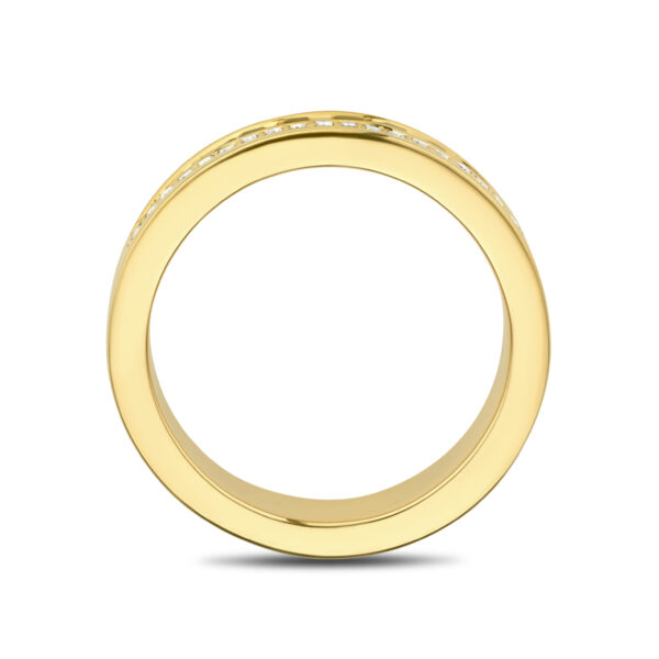ring smaragd 0.72ct en diamant 0.12ct g vsi 14K geelgoud - Afbeelding 3