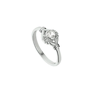 ring strass zilver wit