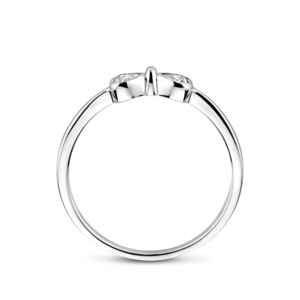 ring strik zirkonia zilver gerhodineerd - Afbeelding 3