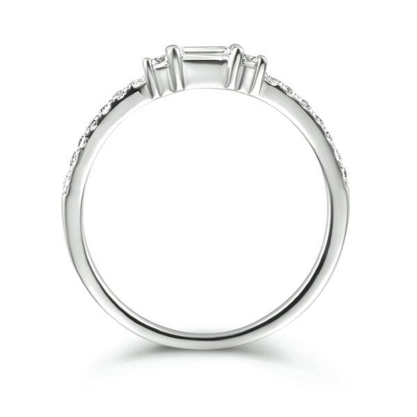 ring trilogie zirkonia zilver gerhodineerd - Afbeelding 3