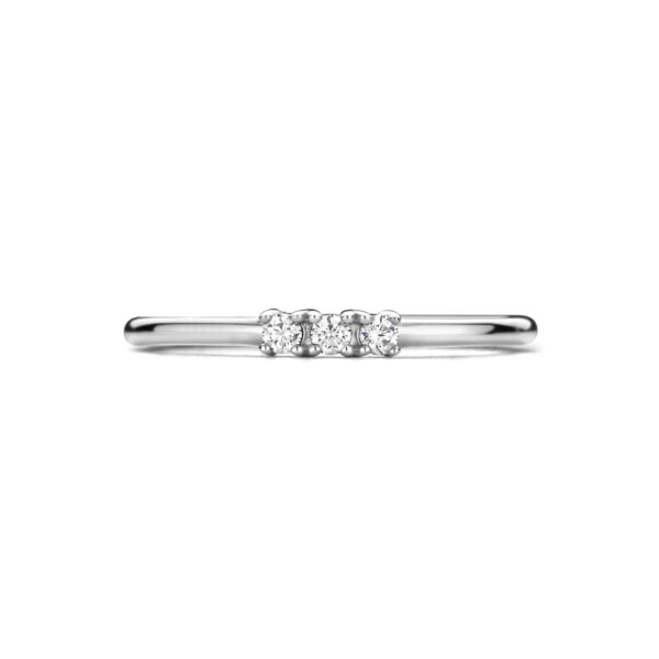 ring trilogie zirkonia zilver gerhodineerd - Afbeelding 4