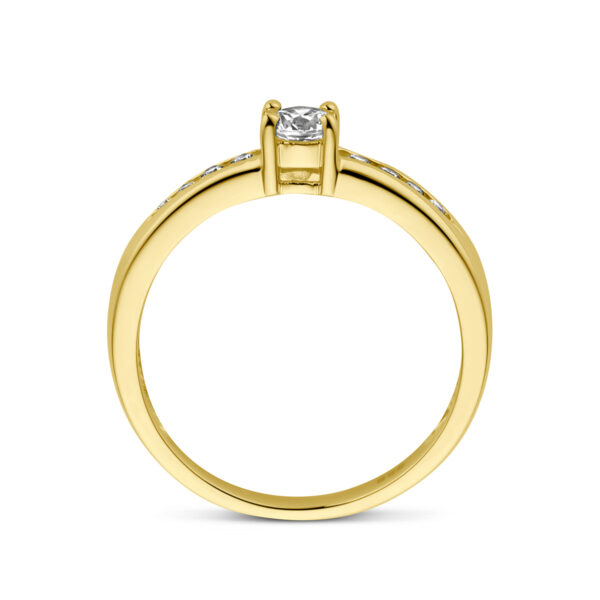 ring zirkonia 14K geelgoud - Afbeelding 2